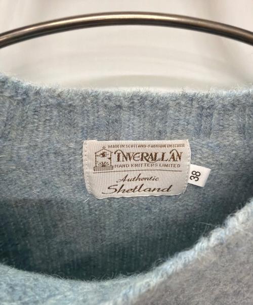 INVERALLAN（インバーアラン）INVERALLAN (インバーアラン) シェットランドニット ブルー サイズ:38の古着・服飾アイテム