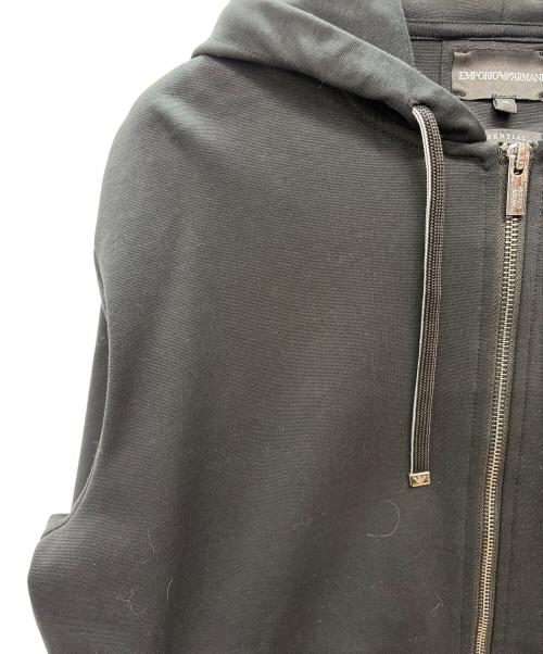 EMPORIO ARMANI（エンポリオアルマーニ）EMPORIO ARMANI (エンポリオアルマーニ) ジップパーカー ブラック サイズ:XLの古着・服飾アイテム
