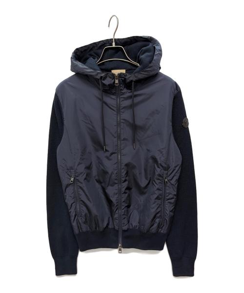 MONCLER（モンクレール）MONCLER (モンクレール) ニット切替ジップパーカー ネイビー サイズ:SIZE Sの古着・服飾アイテム