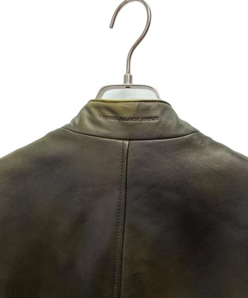 DIESEL Black Gold（ディーゼル ブラック ゴールド）DIESEL BLACK GOLD (ディーゼル ブラック ゴールド) ラムレザージャケット オリーブ サイズ:SIZE 50の古着・服飾アイテム