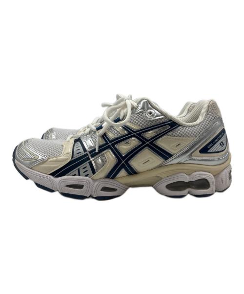 asics（アシックス）asics (アシックス) GEL-NIMBUS 9 ベージュ×ネイビー サイズ:27.5cmの古着・服飾アイテム