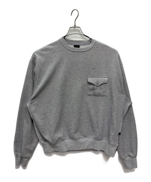 DAIWA PIER39（ダイワ ピア39）DAIWA PIER39 (ダイワ ピア39) TECH SWEAT MIL POCKET CREW ライトグレー サイズ:Lの古着・服飾アイテム