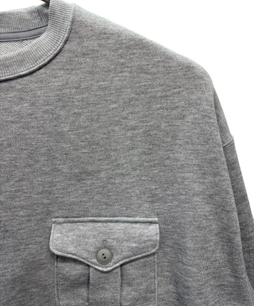 DAIWA PIER39（ダイワ ピア39）DAIWA PIER39 (ダイワ ピア39) TECH SWEAT MIL POCKET CREW ライトグレー サイズ:Lの古着・服飾アイテム