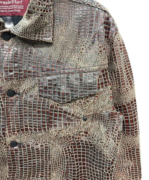 TORNADO MART（トルネードマート）TORNADO MART (トルネードマート) ライダースジャケット レッド×グレー サイズ:Lの古着・服飾アイテム