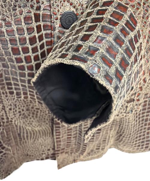 TORNADO MART（トルネードマート）TORNADO MART (トルネードマート) ライダースジャケット レッド×グレー サイズ:Lの古着・服飾アイテム