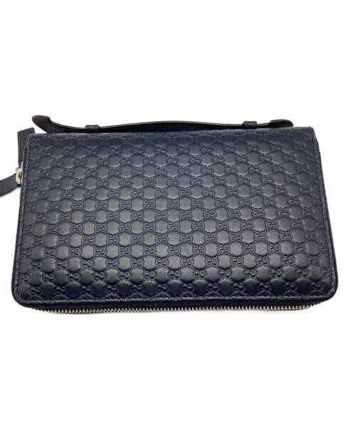 GUCCI（グッチ）GUCCI (グッチ) 長財布 ネイビーの古着・服飾アイテム