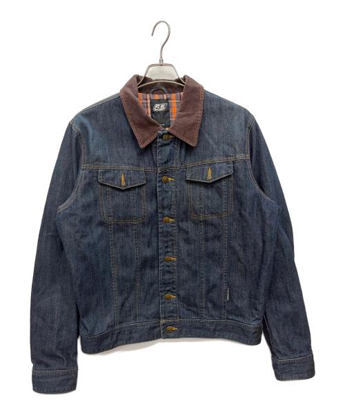 55DSL（フィフテーファイブディーエスエル）55DSL (フィフテーファイブディーエスエル) デニムジャケット ブルー×ブラウン サイズ:XLの古着・服飾アイテム
