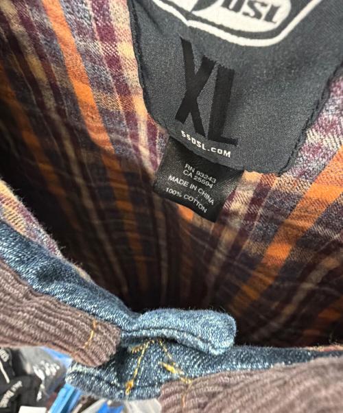 55DSL（フィフテーファイブディーエスエル）55DSL (フィフテーファイブディーエスエル) デニムジャケット ブルー×ブラウン サイズ:XLの古着・服飾アイテム