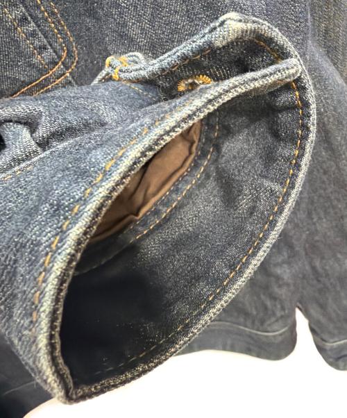 55DSL（フィフテーファイブディーエスエル）55DSL (フィフテーファイブディーエスエル) デニムジャケット ブルー×ブラウン サイズ:XLの古着・服飾アイテム