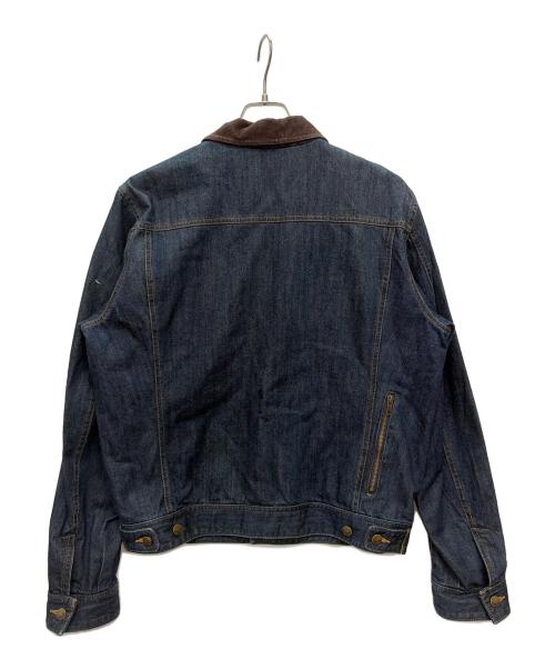 55DSL（フィフテーファイブディーエスエル）55DSL (フィフテーファイブディーエスエル) デニムジャケット ブルー×ブラウン サイズ:XLの古着・服飾アイテム