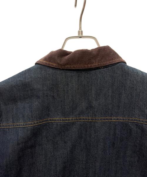 55DSL（フィフテーファイブディーエスエル）55DSL (フィフテーファイブディーエスエル) デニムジャケット ブルー×ブラウン サイズ:XLの古着・服飾アイテム
