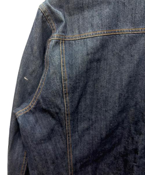 55DSL（フィフテーファイブディーエスエル）55DSL (フィフテーファイブディーエスエル) デニムジャケット ブルー×ブラウン サイズ:XLの古着・服飾アイテム