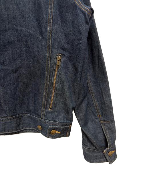 55DSL（フィフテーファイブディーエスエル）55DSL (フィフテーファイブディーエスエル) デニムジャケット ブルー×ブラウン サイズ:XLの古着・服飾アイテム