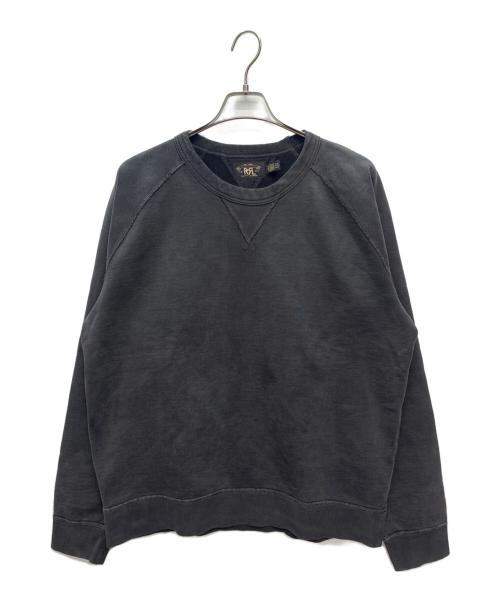 RRL（ダブルアールエル）RRL (ダブルアールエル) フレンチテリークルーネックスウェット ブラック サイズ:XXLの古着・服飾アイテム