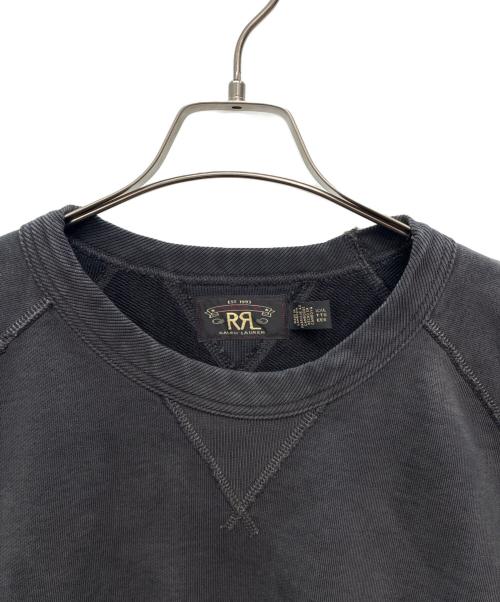 RRL（ダブルアールエル）RRL (ダブルアールエル) フレンチテリークルーネックスウェット ブラック サイズ:XXLの古着・服飾アイテム