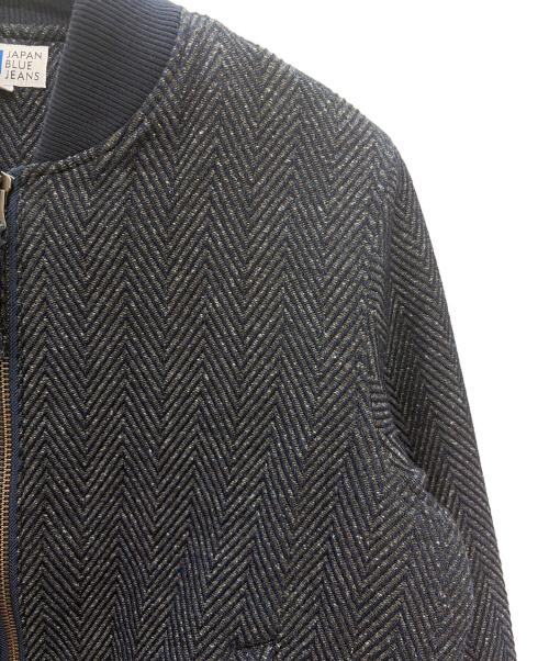 JAPAN BLUE JEANS（ジャパンブルージーンズ）JAPAN BLUE JEANS (ジャパンブルージーンズ) Herringbone Tweed Denim Bomber Jacket ネイビー サイズ:Mの古着・服飾アイテム