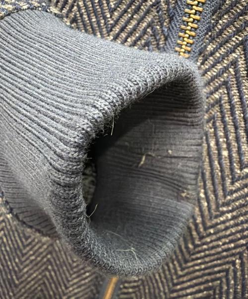 JAPAN BLUE JEANS（ジャパンブルージーンズ）JAPAN BLUE JEANS (ジャパンブルージーンズ) Herringbone Tweed Denim Bomber Jacket ネイビー サイズ:Mの古着・服飾アイテム