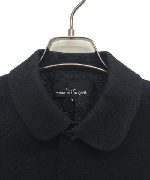 tricot COMME des GARCONS（トリココムデギャルソン）tricot COMME des GARCONS (トリココムデギャルソン) AD2001 レース切替ウールジャケット ブラック サイズ:Sの古着・服飾アイテム