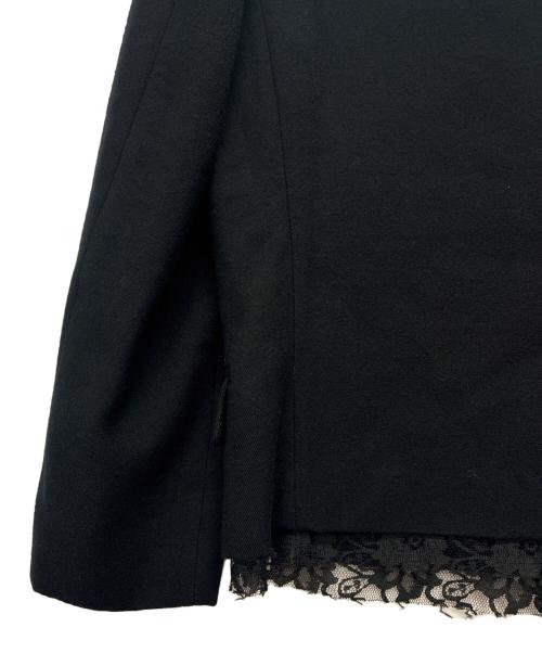 tricot COMME des GARCONS（トリココムデギャルソン）tricot COMME des GARCONS (トリココムデギャルソン) AD2001 レース切替ウールジャケット ブラック サイズ:Sの古着・服飾アイテム