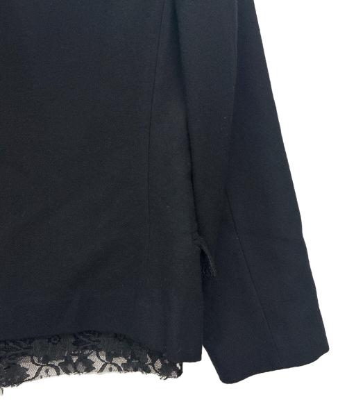 tricot COMME des GARCONS（トリココムデギャルソン）tricot COMME des GARCONS (トリココムデギャルソン) AD2001 レース切替ウールジャケット ブラック サイズ:Sの古着・服飾アイテム