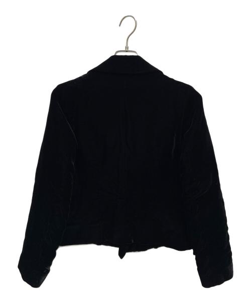 rode de chambre COMME des GARCONS（ローブドシャンブル コムデギャルソン）rode de chambre COMME des GARCONS (ローブドシャンブル コムデギャルソン) AD2002 ベロアジャケット ブラック サイズ:Mの古着・服飾アイテム