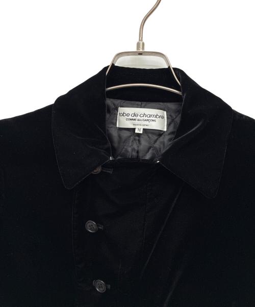 rode de chambre COMME des GARCONS（ローブドシャンブル コムデギャルソン）rode de chambre COMME des GARCONS (ローブドシャンブル コムデギャルソン) AD2002 ベロアジャケット ブラック サイズ:Mの古着・服飾アイテム