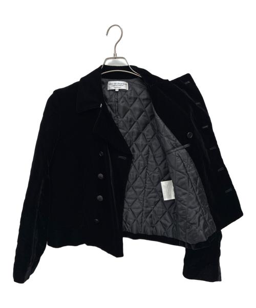 rode de chambre COMME des GARCONS（ローブドシャンブル コムデギャルソン）rode de chambre COMME des GARCONS (ローブドシャンブル コムデギャルソン) AD2002 ベロアジャケット ブラック サイズ:Mの古着・服飾アイテム