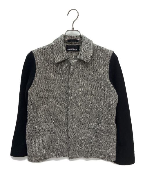 tricot COMME des GARCONS（トリココムデギャルソン）tricot COMME des GARCONS (トリココムデギャルソン) AD2000 比翼 切替ウールジャケット グレー×ブラック サイズ:不明の古着・服飾アイテム