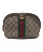 GUCCIグッチ）の古着「GGスプリーム コスメティックケース」｜ベージュ