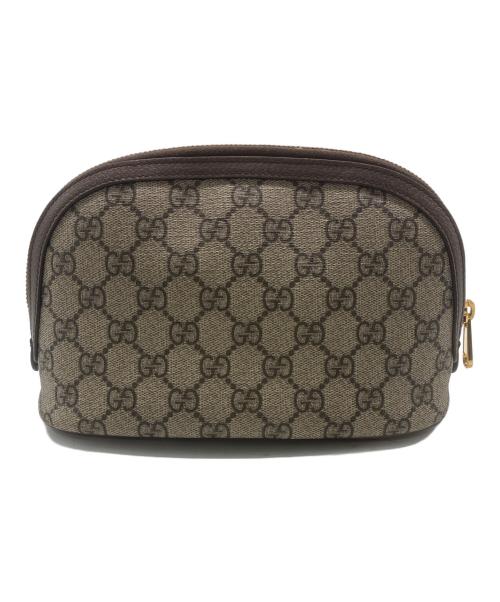 GUCCI（グッチ）GUCCI (グッチ) GGスプリーム コスメティックケース ベージュの古着・服飾アイテム