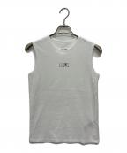 MM6 Maison Margielaエムエムシックスメゾンマルジェラ）の古着「ノースリーブカットソー」｜ホワイト