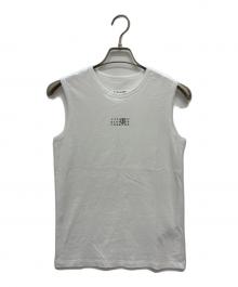 MM6 Maison Margiela（エムエムシックスメゾンマルジェラ）の古着「ノースリーブカットソー」｜ホワイト