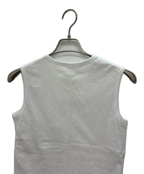 MM6 Maison Margiela（エムエムシックスメゾンマルジェラ）MM6 Maison Margiela (エムエムシックスメゾンマルジェラ) ノースリーブカットソー ホワイト サイズ:SIZE 12の古着・服飾アイテム
