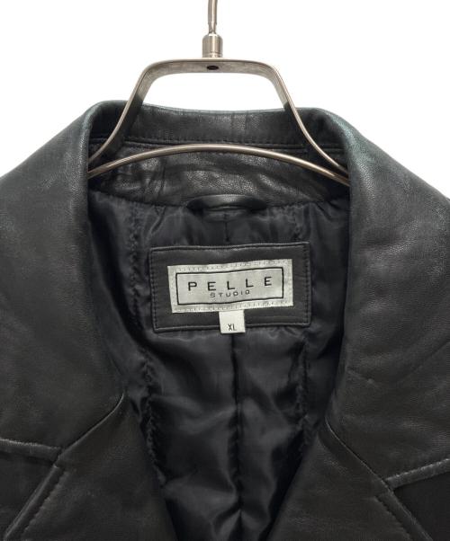 PELLE STUDIO（ペレ スタジオ）PELLE STUDIO (ペレ スタジオ) レザーコート ブラック サイズ:XLの古着・服飾アイテム