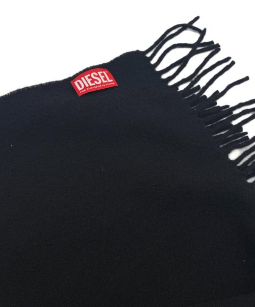 DIESEL（ディーゼル）DIESEL (ディーゼル) s-imon-d-long ストールマフラー ブラックの古着・服飾アイテム