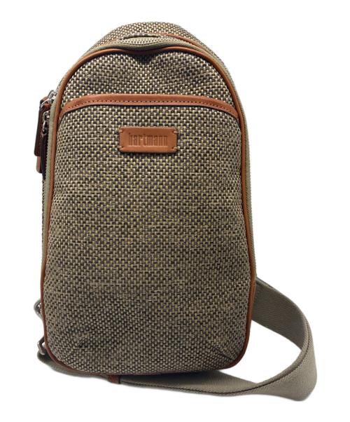 hartmann（ハートマン）hartmann (ハートマン) TWEED BELT.JPN SLING / ツイードスリングバッグ ベージュの古着・服飾アイテム