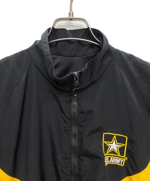 US ARMY（ユーエスアーミー）US ARMY (ユーエスアーミー) APFU ナイロン トレーニングジャケット ブラック×イエロー サイズ:SMALL-REGULARの古着・服飾アイテム