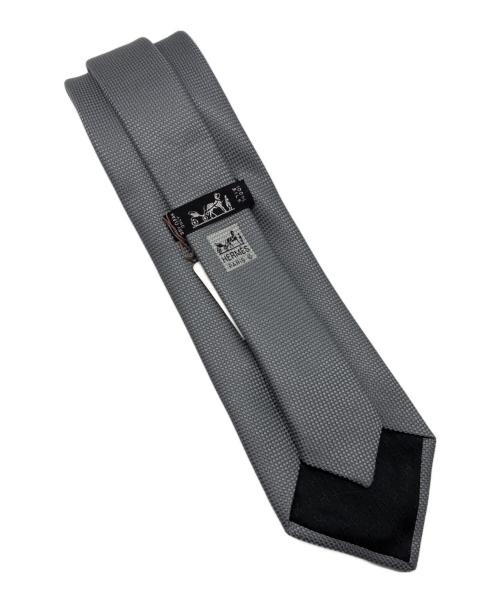 HERMES（エルメス）HERMES (エルメス) シルクネクタイ＆シルクハンカチ グレー サイズ:FREE 未使用品の古着・服飾アイテム