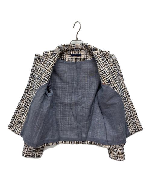 45rpm（45アールピーエム）45rpm (45アールピーエム) キャラメルツイードセットアップ ホワイト×ブルー サイズ:size 3の古着・服飾アイテム