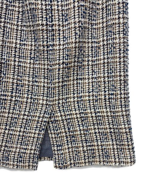 45rpm（45アールピーエム）45rpm (45アールピーエム) キャラメルツイードセットアップ ホワイト×ブルー サイズ:size 3の古着・服飾アイテム