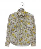 45rpm45アールピーエム）の古着「フリルシャツ」｜イエロー×ホワイト