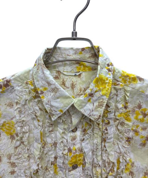 45rpm（45アールピーエム）45rpm (45アールピーエム) フリルシャツ イエロー×ホワイト サイズ:size 3の古着・服飾アイテム
