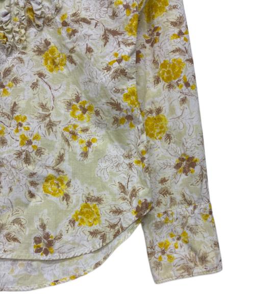 45rpm（45アールピーエム）45rpm (45アールピーエム) フリルシャツ イエロー×ホワイト サイズ:size 3の古着・服飾アイテム