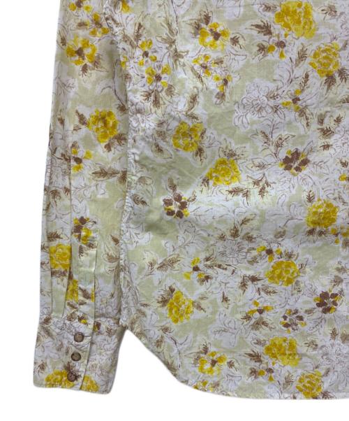 45rpm（45アールピーエム）45rpm (45アールピーエム) フリルシャツ イエロー×ホワイト サイズ:size 3の古着・服飾アイテム