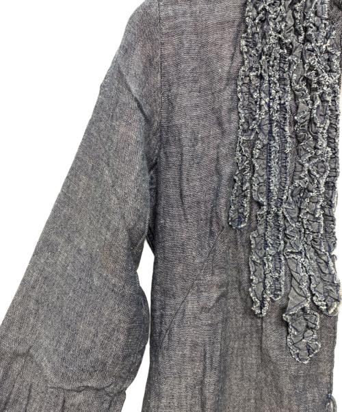 45rpm（45アールピーエム）45rpm (45アールピーエム) フリル カシュクール 長袖シャツ インディゴ サイズ:SIZE 2の古着・服飾アイテム