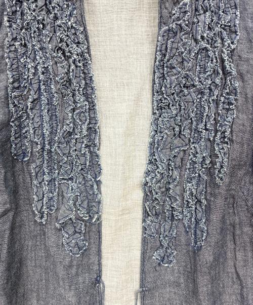 45rpm（45アールピーエム）45rpm (45アールピーエム) フリル カシュクール 長袖シャツ インディゴ サイズ:SIZE 2の古着・服飾アイテム