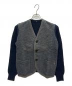 45rpm45アールピーエム）の古着「コットンデニムドッキングカーディガン」｜インディゴ