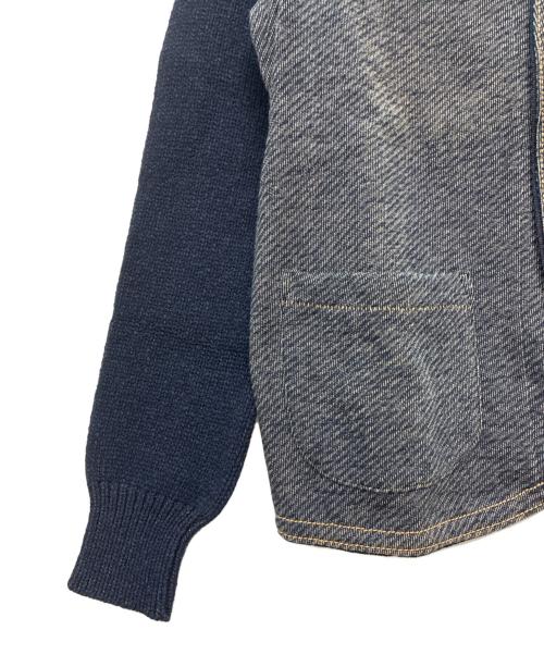 45rpm（45アールピーエム）45rpm (45アールピーエム) コットンデニムドッキングカーディガン インディゴ サイズ:size 3の古着・服飾アイテム