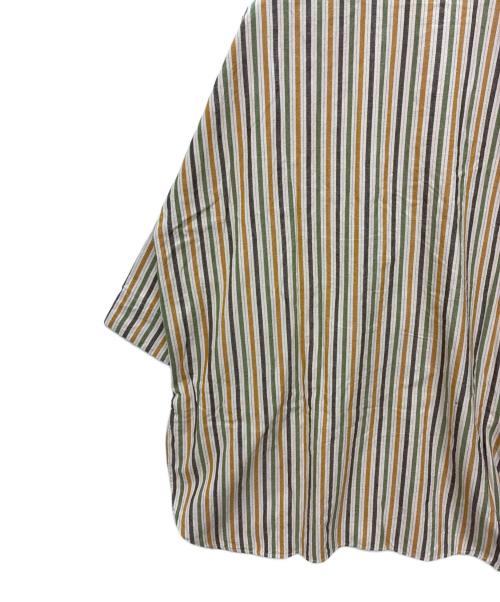 45rpm（45アールピーエム）45rpm (45アールピーエム) プルオーバーシャツ フリル チュニック オレンジ×グリーン サイズ:不明の古着・服飾アイテム