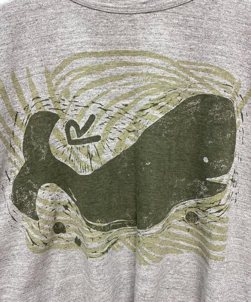 45rpm（45アールピーエム）45rpm (45アールピーエム) 海ものがたりビッグTシャツ / 半袖カットソー グレー×グリーン サイズ:SIZE 0の古着・服飾アイテム